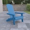 Flash Furniture All-Weather Folding Adirondack Chair in Blue JJ-C14505-BLU-GG - alternate 1